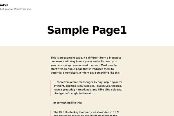 Twenty Twenty theme site design template sample