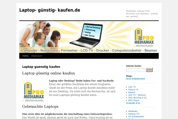 WordPress website example screenshot