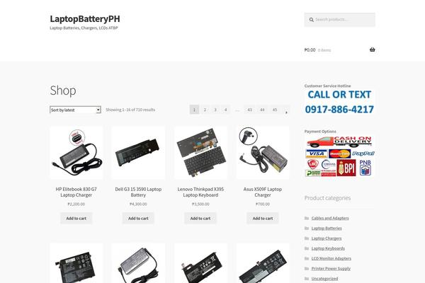 Storefront theme site design template sample