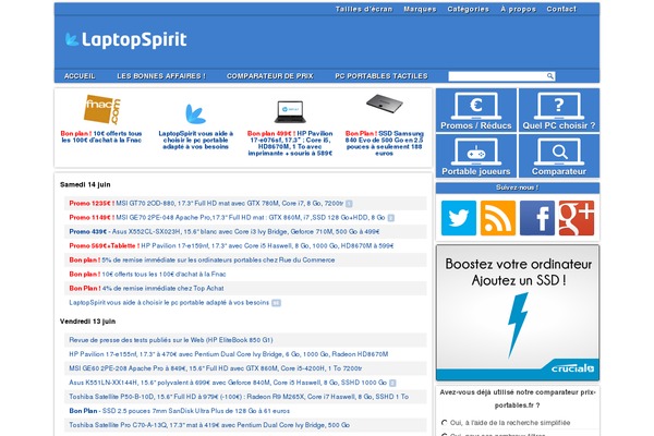laptopspirit.fr site used Laptopspirit