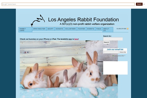 larabbits.org site used Thesis 1.8.4