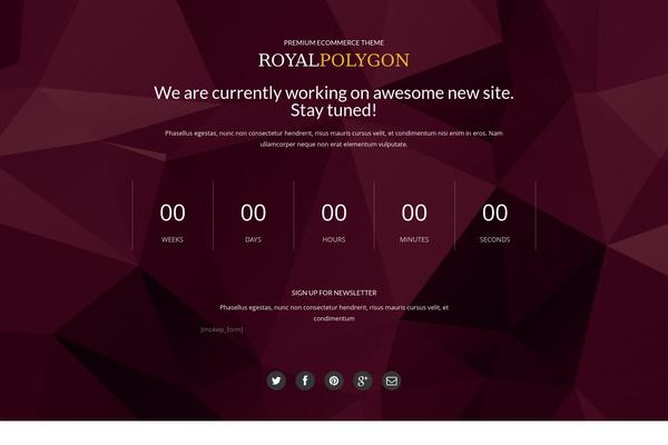 Royal theme site design template sample