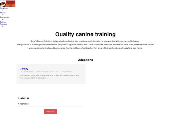 larascaninesolutions.com site used Woostify