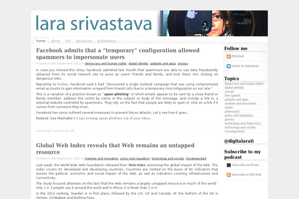 larasrivastava.com site used My-base