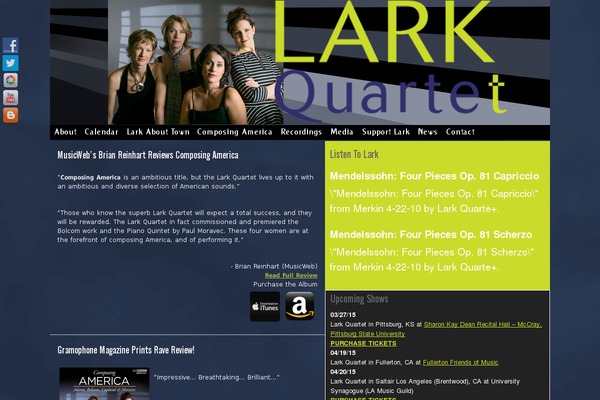 larkquartet.com site used Home