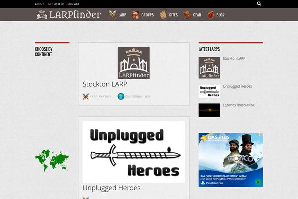 larpfinder.com site used Larpfinder