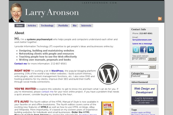 larryaronson.com site used Larry_aronson