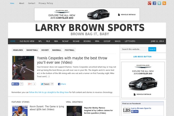 larrybrownsports.com site used Theme-lbs