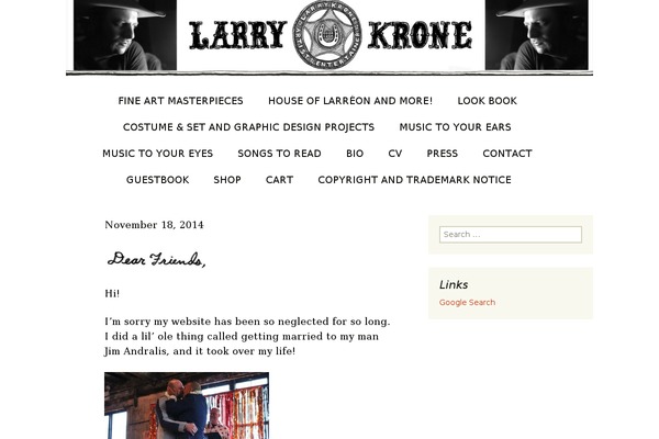 larrykrone.com site used Larrykrone