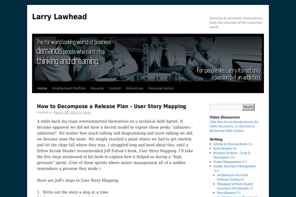 Twenty Ten theme site design template sample