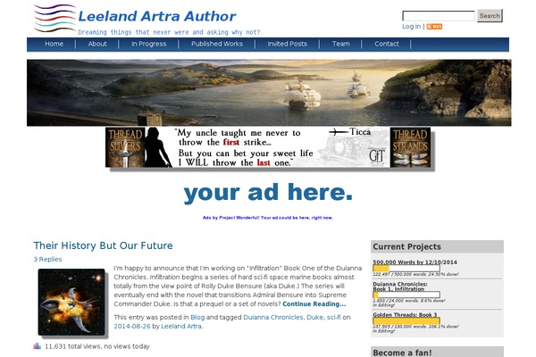Author theme site design template sample