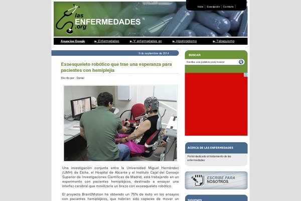 lasenfermedades.org site used Theme-clarinada-v7