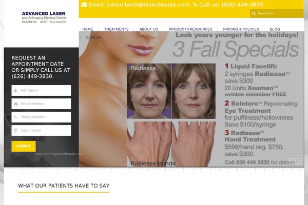 laserbeauty.com site used Pharmaplus-theme