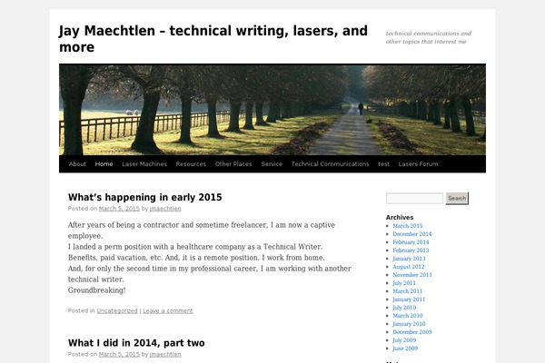 Twenty Ten theme site design template sample