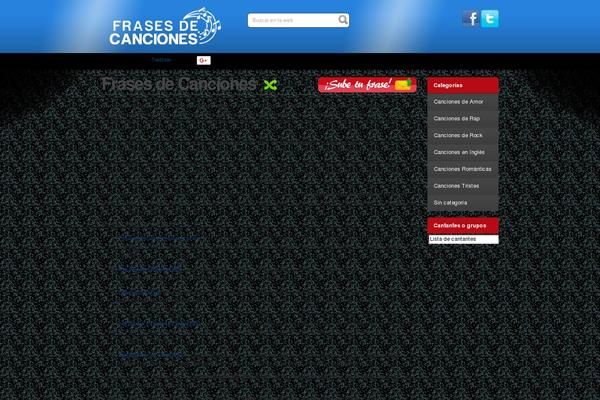 lasfrasesdecanciones.com site used Fraseando