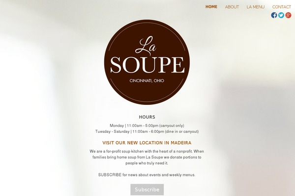 lasoupecincinnati.com site used Onesie-pro