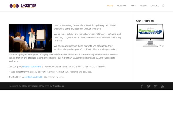 WordPress website example screenshot