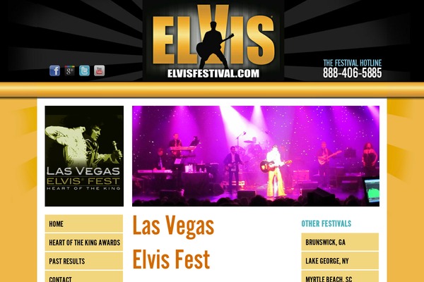 Elvis-Festival theme websites examples