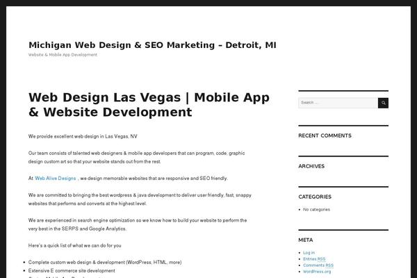 WordPress website example screenshot
