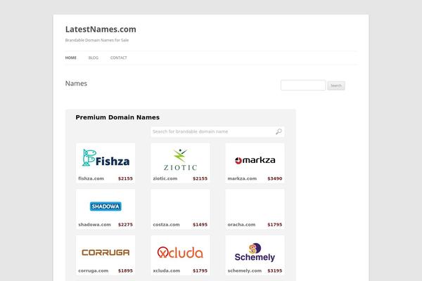 latestnames.com site used Super-minimal