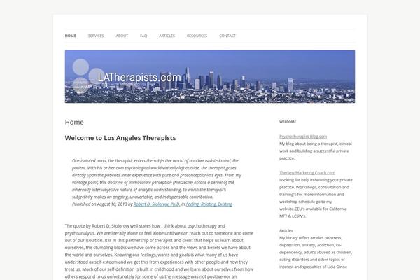 Twenty Twelve theme site design template sample