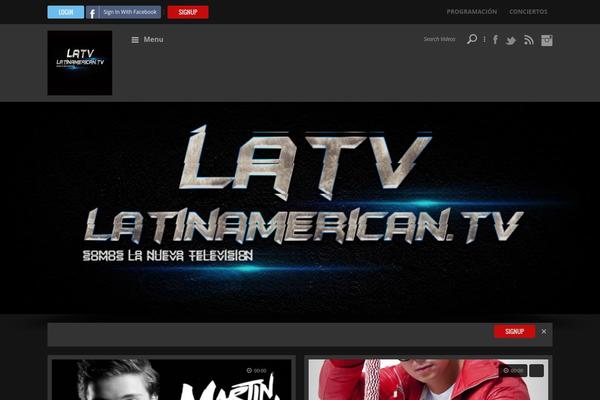 latinamerican.tv site used Social_play