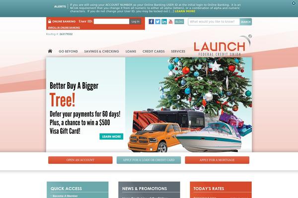 Launch website example screenshot