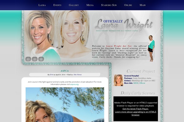 laura-wright.net site used Officiallylaurawright2013_nd