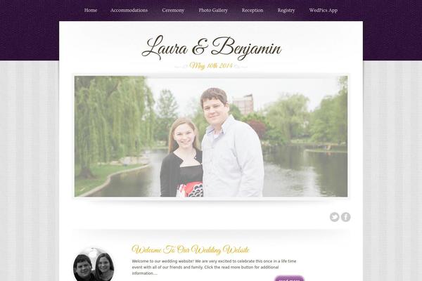 lauraandbenjamin.com site used Marriage-wordpress