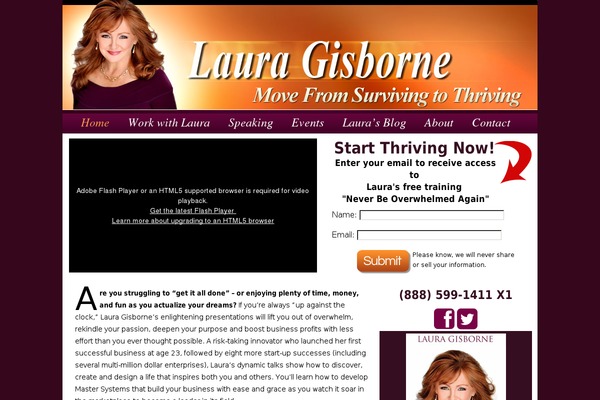 lauragisborne.com site used Gisborne