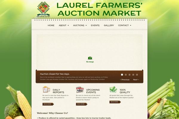 laurelauctionmarket.com site used Botanica-theme