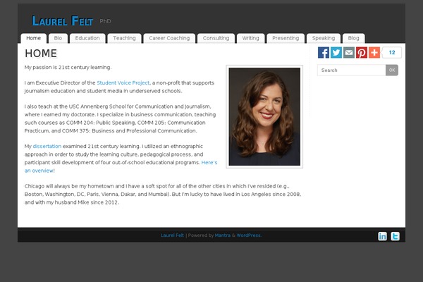 WordPress website example screenshot
