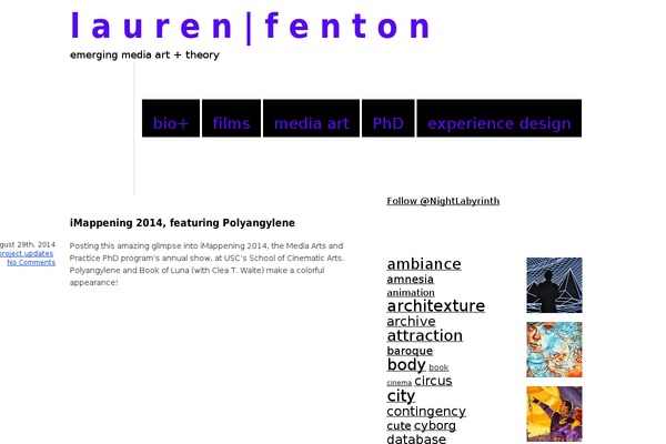 laurenfenton.com site used Agneka_simple