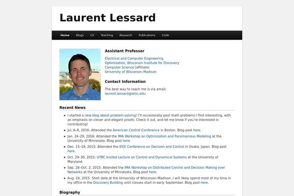 laurentlessard.com site used Twentyeleven-lessard