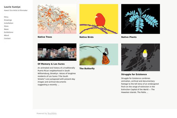 Touchfolio theme site design template sample
