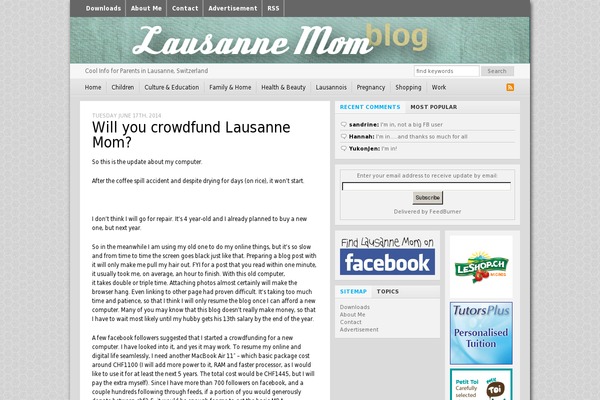 lausannemom.com site used Creditcrunch