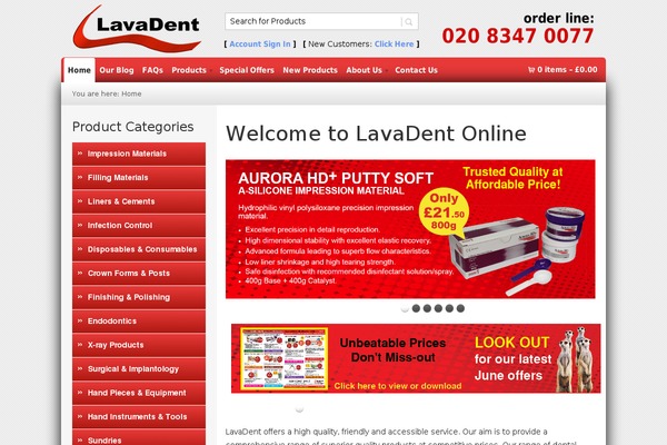 lavadent.com site used The7