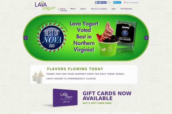 lavayogurt.com site used Lava