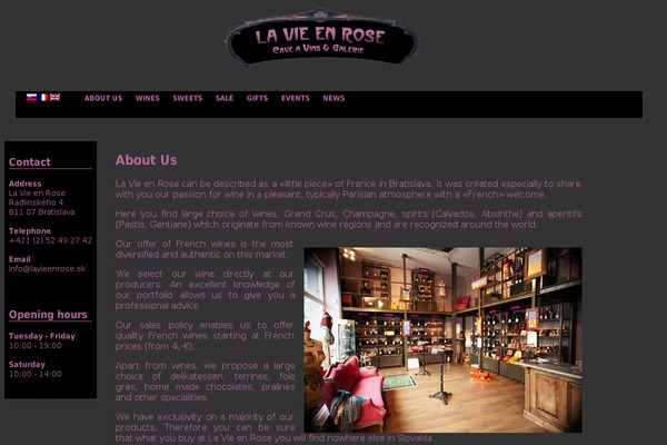 lavieenrose.sk site used Lavieenrose