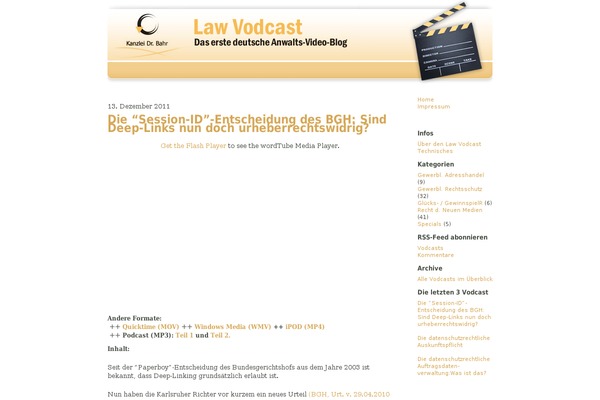 law-vodcast.de site used Gentle_calm