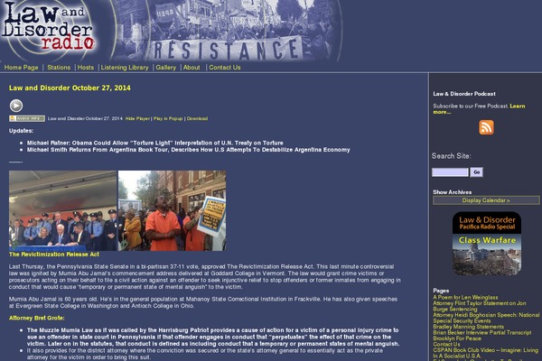 lawanddisorder.org site used Bluerebel