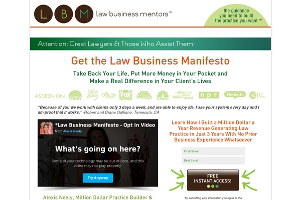 lawbusinessrevolution.com site used Lawbusinessmentors