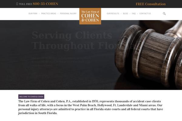 lawfirmofcohenandcohen.com site used Lawyer-theme