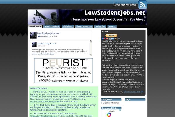 lawstudentjobs.net site used StudioPress
