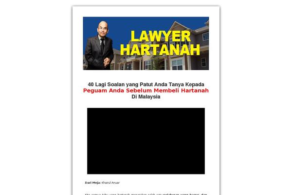lawyerhartanah.com site used Twenty Thirteen