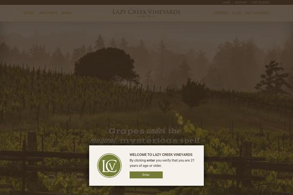 lazycreekvineyards.com site used Lazy-creek