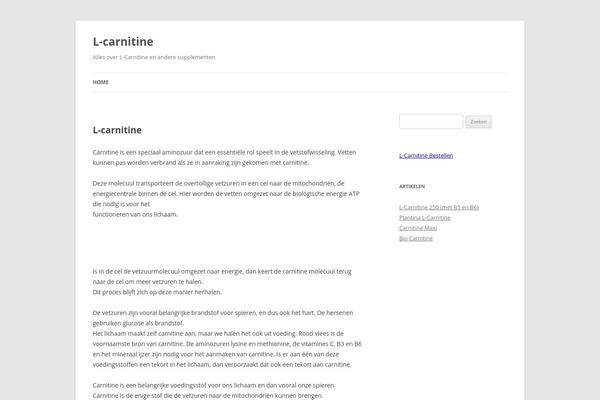 lcarnitine.nl site used Twenty Twelve