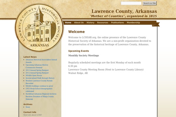 Twenty Ten theme site design template sample