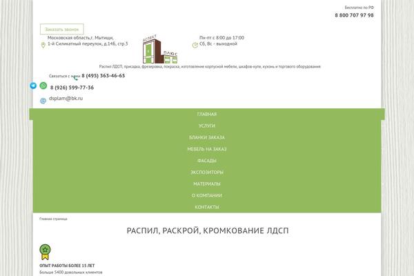 WordPress website example screenshot