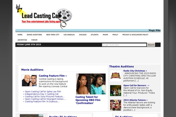 leadcastingcall.com site used Newsmagazinetheme640